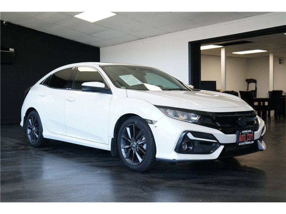 White 2020 Honda Civic Hatchback Hatchback Front-Wheel Drive Continuously Variable Transmission