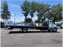 2019 Hino Conventional Type Truck 26 foot flatbed with lift gate Thumbnail 6