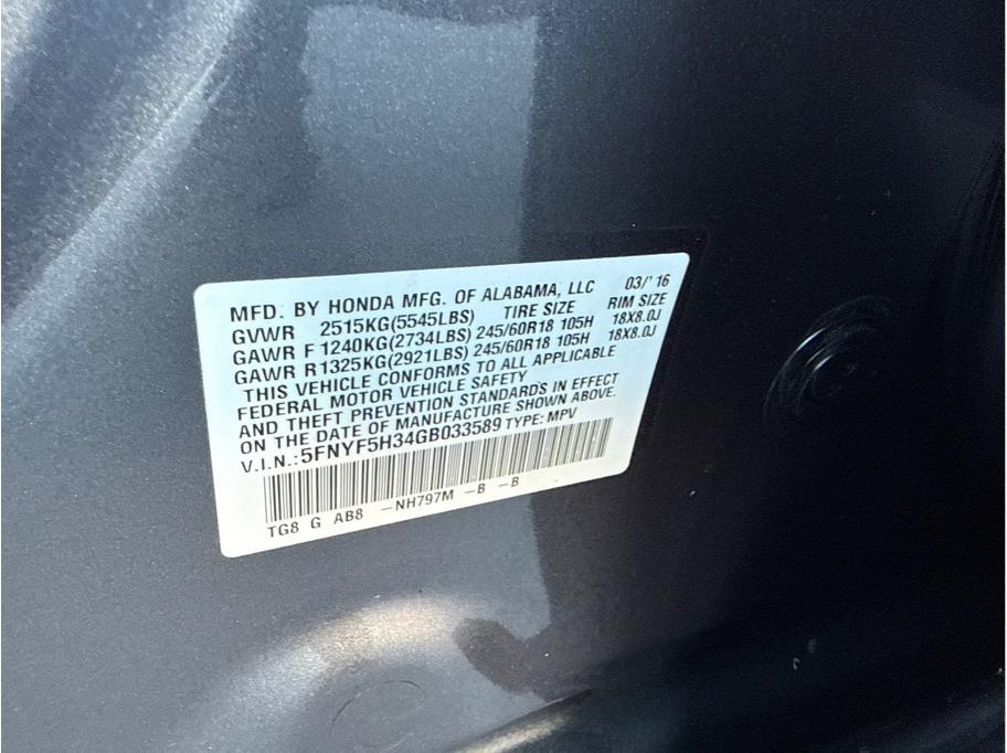 2016 Honda Pilot EX - Photo 37
